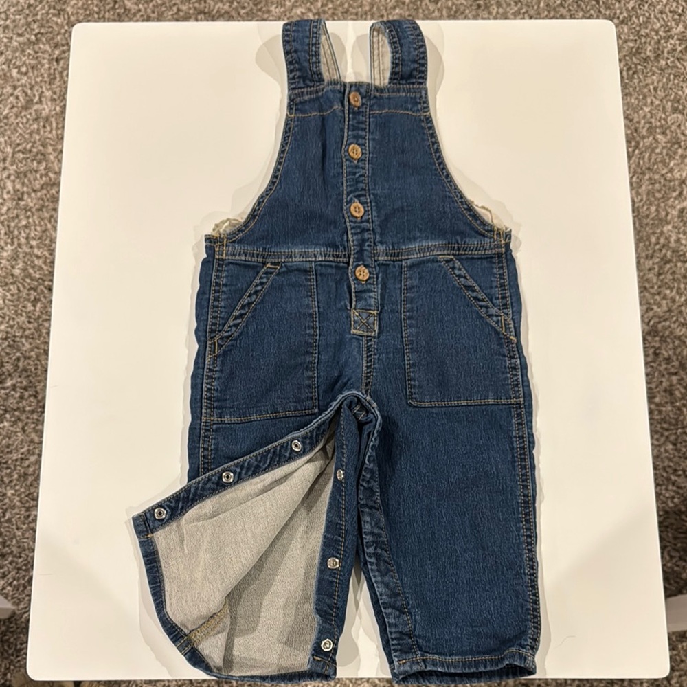 Little Planet by Carter's Classic Blue Denim Overalls